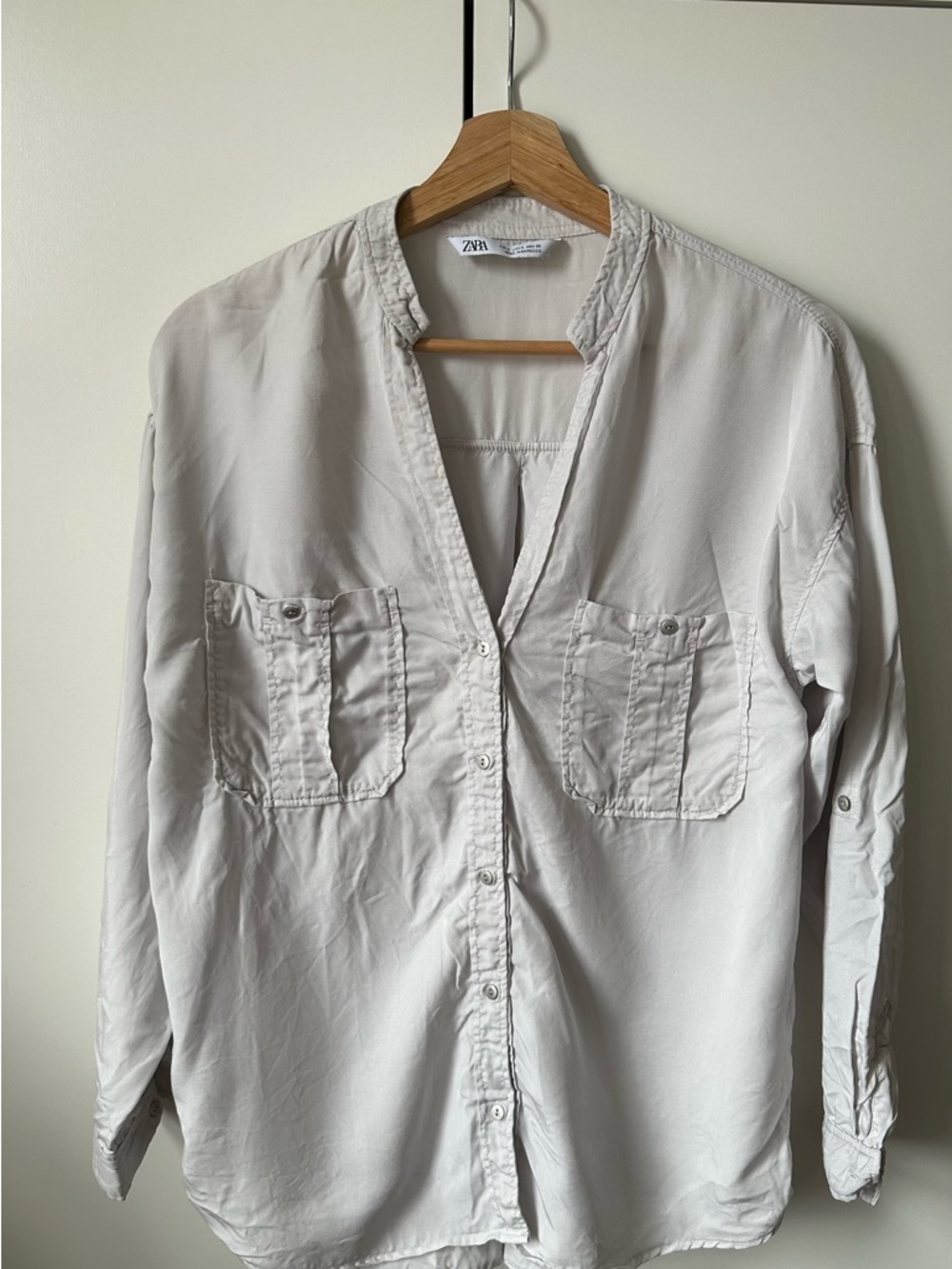 ZARA Soft Light Gray Shirt